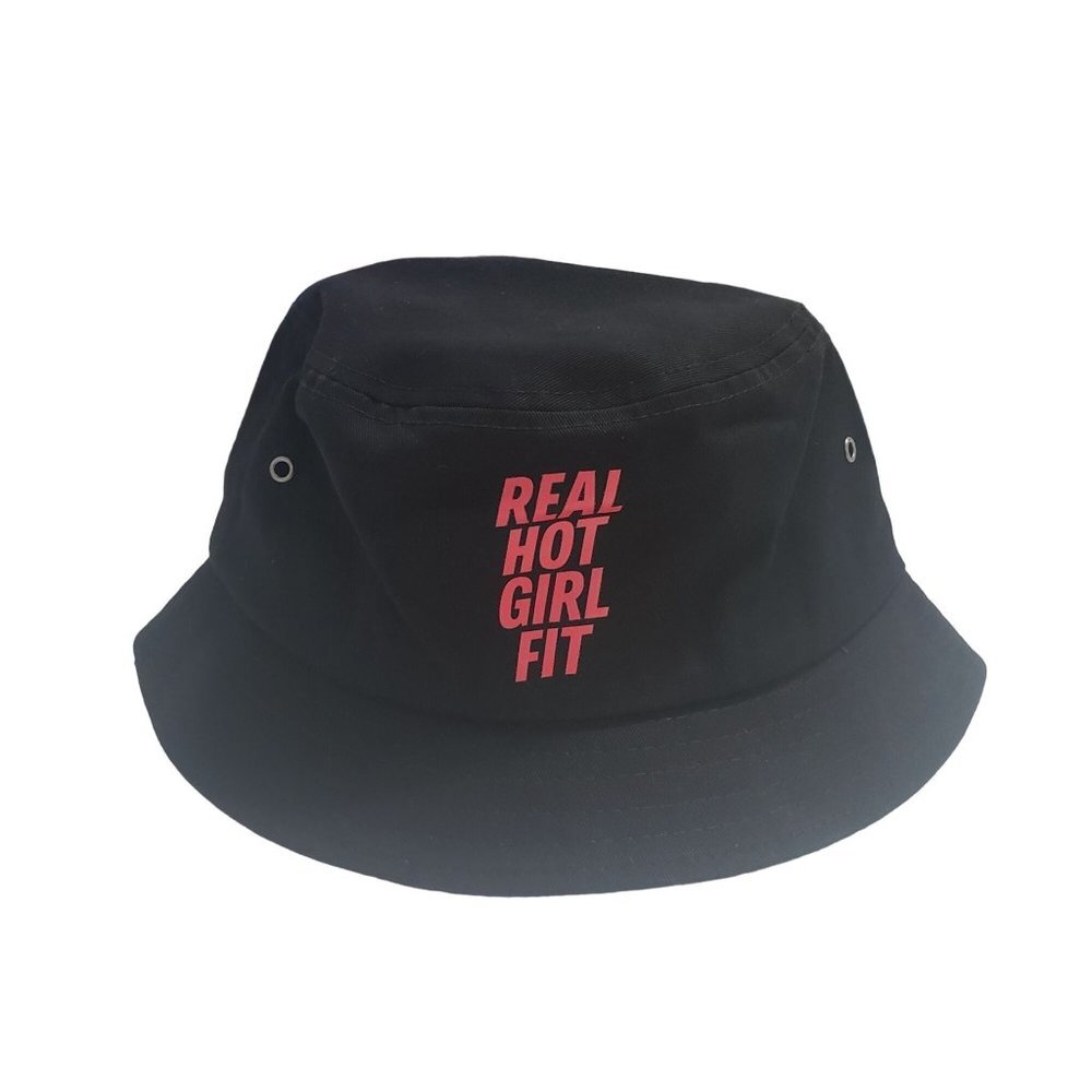 Big Accessories 'Real Hot Girl Fit' Bucket Hat in Black - One Size‎